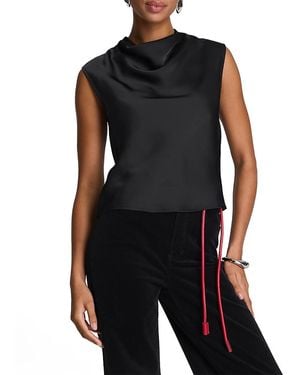 Spanx Better Than Silk Sleeveless Cowlneck Top - Black