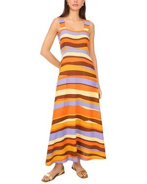 Vince Camuto Striped Square-neck Maxi Dress - Orange