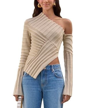 Cult Gaia Jaidan Asymmetric Knit Top - Blue