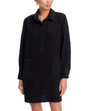 La Fee Maraboutee Velvet Shirt Dress - Black