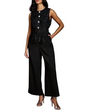 Coast Petite Lace Jumpsuit - Black