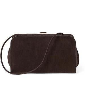 Loeffler Randall Zella Small Suede Clutch - Black