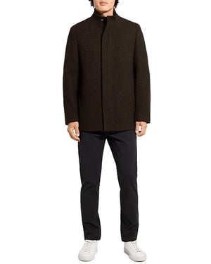 Theory Clarence Wool Melton Coat - Black