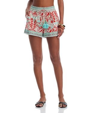 Ramy Brook Marsha Cover Up Shorts - Red