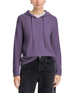 C by Bloomingdale's Cashmere Pullover Cashmere Hoodie - Purple