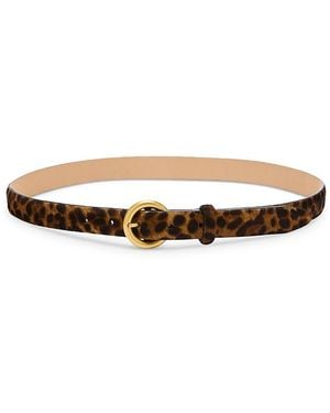 Rag & Bone Mia Leopard Print Calf Hair Belt - White