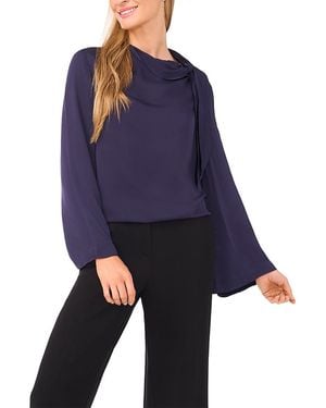 Ted Baker Mock Neck Wide Sleeve Top - Blue