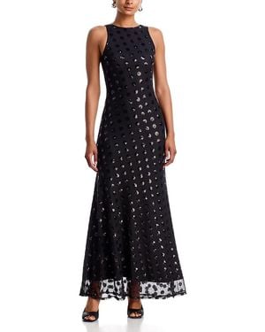 AFRM Berto Sequin Dot Mesh Maxi Dress - Black