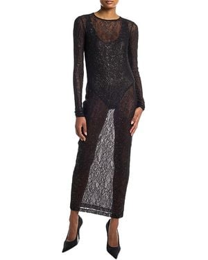 Wardrobe NYC Closet. Nyc Lace Midi Dress - Black
