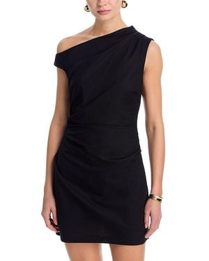 Aqua Asymmetric Mini Dress - Black