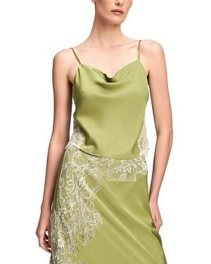 Cinq À Sept Esme Satin Lace Petite Marta Cami - Green