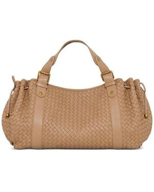 Gerard Darel 24H Woven Leather Handbag - Brown