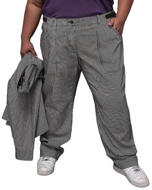WILDFANG Plus The Essential Railroad Stripe Utility Pant - Gray