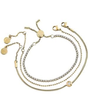 BaubleBar Catherine Mixed Chain Bracelets, Set Of 3 - Metallic