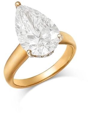 Bloomingdale's Fine Collection Luxe Collection Certified Lab Grown Diamond Pear Shaped Solitaire Engagement Ring - Metallic