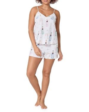 Bedhead Cami Stretch Jersey Shorty Pajama Set - White