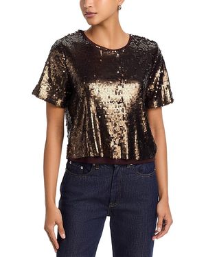 Rag & Bone Lucy Sequin Tee - Black
