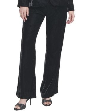 Elle Collection Velvet Suit Pants - Black