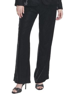 Elle Collection Velvet Suit Pants - Black
