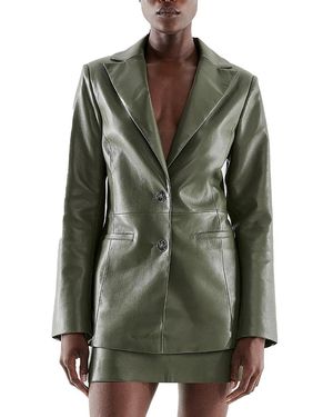 AS by DF Dallas Recycled Leather Blazer - Green