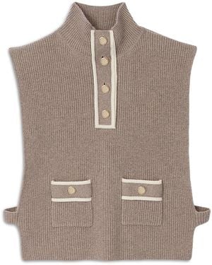 Sandro Joya Sleeveless Sweater - Brown