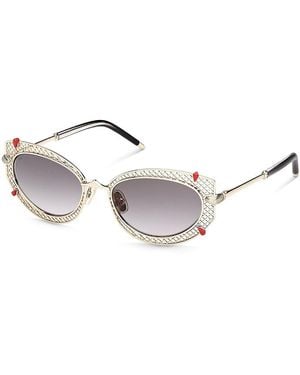 Christian Louboutin Oval Sunglasses, 54Mm - Metallic