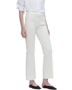 Callas Milano Lola High Density Crepe Stretch Cropped Flare Trouser - White