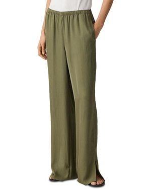 Theory Slit Hem Pull On Pants - Green