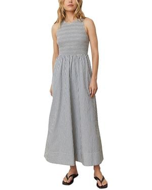 Marine Layer Darcy Smocked Maxi Dress - Gray