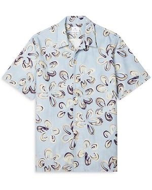 Paul Smith Short Sleeve Printed Camp Shirt - Blue