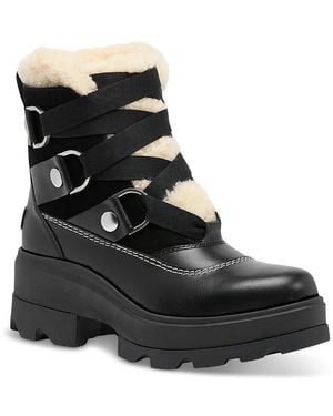 Sorel Joan Frwd Cosy Shearling Trim Waterproof Boots - Black