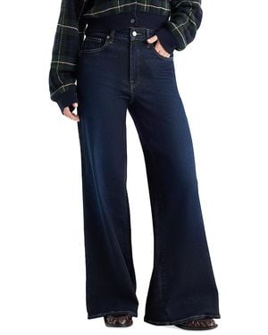 GOOD AMERICAN Soft Tech Good Waist High Rise Palazzo Jeans - Blue