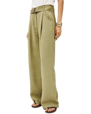 Ba&sh Dola Pleated Belted Pants - Green