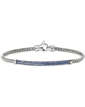 John Hardy Sterling Jh Essentials Sapphire Pave Link Bracelet - White