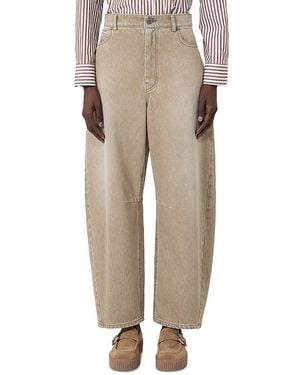 Weekend by Maxmara Wkdarcadia High Rise Barrel Jeans - Natural