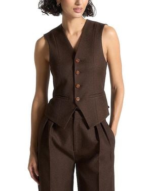 Manière De Voir Christine Tailored Cinch Waistcoat - Brown