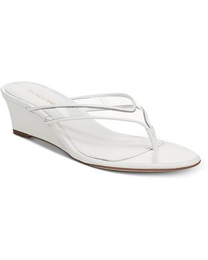 Veronica Beard Clea Wedge Sandals - White