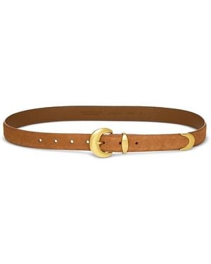 Madewell Lucie Domed Buckle Leather Belt - White