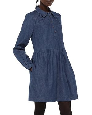 Whistles Winnie Chambray Denim Dress - Blue