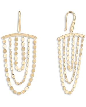 Lana Jewelry 14K Petite Nude Chain Link Cascade Drop Earrings - White