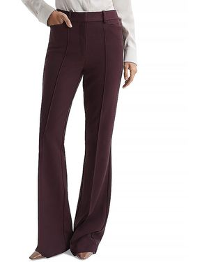 Reiss Gabi Flare Leg Pants - Purple