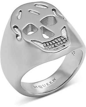 McQueen Skull Ring - Gray