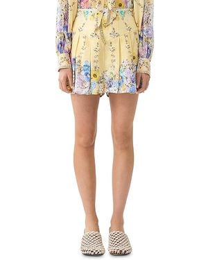 CAMILLA Corset Waist Shorts - Yellow