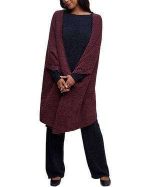 Barefoot Dreams Cozychic Blanket Stitch Wrap - Blue