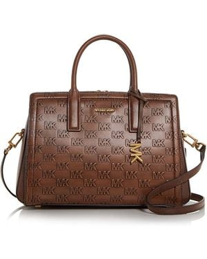 Michael Kors Laila Medium Leather Satchel - Brown