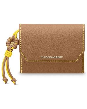 Maison De Sabre Bloom Collection Leather Trifold Wallet - Brown
