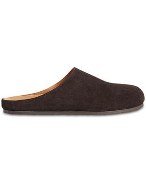 Sandro Split Suede Mules - Brown