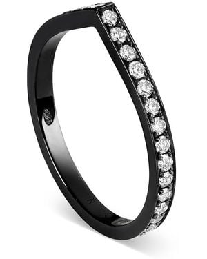 Repossi 18K Antifer Diamond V Shape Ring - Black