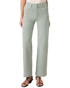PAIGE Anessa High Rise Wide Leg Jeans - Green