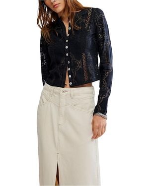 Free People Jae Lace Blouse - Black
